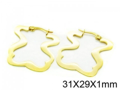 HY Stainless Steel 316L Bear Earrings-HY64E0071HIQ