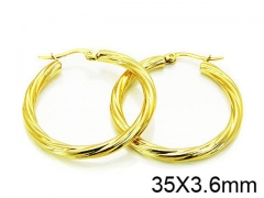 HY Stainless Steel 316L Hollow Hoop Earrings-HY58E0653JR