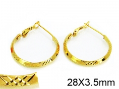 HY Stainless Steel 316L Snap Post Hoop Earrings-HY58E1025ILW