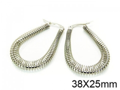 HY Stainless Steel 316L Hollow Hoop Earrings-HY58E0668JL