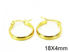 HY Stainless Steel 316L Snap Post Hoop Earrings-HY58E0839IW