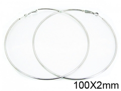 HY Stainless Steel 316L Snap Post Hoop Earrings-HY58E1038KW