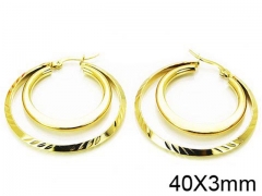 HY Stainless Steel 316L Snap Post Hoop Earrings-HY58E0913KL