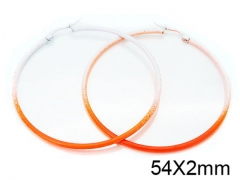 HY Stainless Steel 316L Snap Post Hoop Earrings-HY08E0082JB