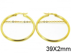 HY Stainless Steel 316L Snap Post Hoop Earrings-HY58E0503KR