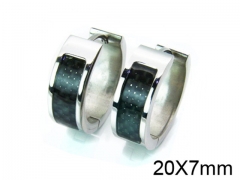 HY Stainless Steel 316L Huggie Hoop Earrings-HY05E1448HLA