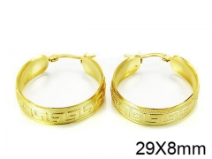 HY Stainless Steel 316L Snap Post Hoop Earrings-HY64E0105MB