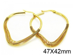 HY Stainless Steel 316L Hollow Hoop Earrings-HY58E0666KA