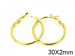 HY Stainless Steel 316L Snap Post Hoop Earrings-HY58E0880IL