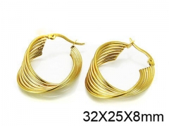 HY Stainless Steel 316L Snap Post Hoop Earrings-HY64E0102HHG