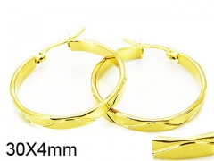 HY Stainless Steel 316L Snap Post Hoop Earrings-HY58E0824I5