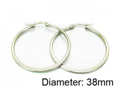 HY Stainless Steel 316L Snap Post Hoop Earrings-HY58E0645IE