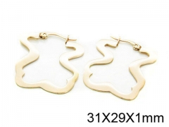 HY Stainless Steel 316L Bear Earrings-HY64E0072HIW