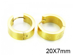 HY Stainless Steel 316L Huggie Hoop Earrings-HY05E1438HJR