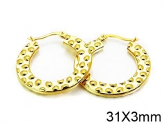 HY Stainless Steel 316L Hollow Hoop Earrings-HY58E0978JE