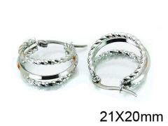 HY Stainless Steel 316L Snap Post Hoop Earrings-HY64E0376MW