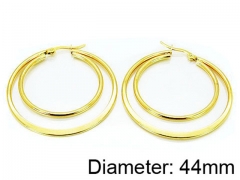 HY Stainless Steel 316L Snap Post Hoop Earrings-HY21E0069JW