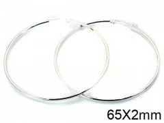 HY Stainless Steel 316L Snap Post Hoop Earrings-HY08E0053IE