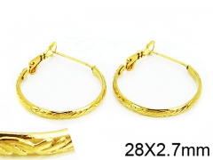 HY Stainless Steel 316L Snap Post Hoop Earrings-HY58E1028ILR