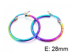 HY Stainless Steel 316L Snap Post Hoop Earrings-HY60E0231HI