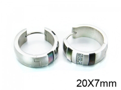 HY Stainless Steel 316L Huggie Hoop Earrings-HY05E1458HMQ