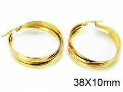 HY Stainless Steel 316L Snap Post Hoop Earrings-HY58E0495MS