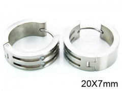 HY Stainless Steel 316L Huggie Hoop Earrings-HY05E1306HIZ