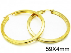 HY Stainless Steel 316L Snap Post Hoop Earrings-HY58E0485NZ