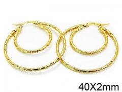 HY Stainless Steel 316L Snap Post Hoop Earrings-HY58E0951KLF