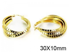 HY Stainless Steel 316L Snap Post Hoop Earrings-HY58E0979KL