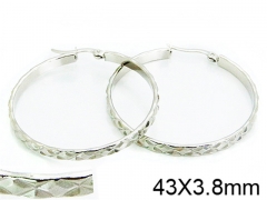 HY Stainless Steel 316L Snap Post Hoop Earrings-HY58E1088IE