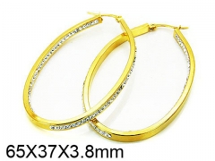 HY Stainless Steel 316L Crystal Hoop Earrings-HY58E0707HRR