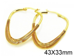 HY Stainless Steel 316L Hollow Hoop Earrings-HY58E0667KS