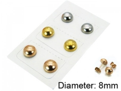 HY Stainless Steel 316L Ball Earrings-HY70E0505LE