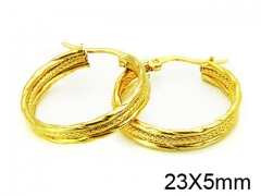 HY Stainless Steel 316L Snap Post Hoop Earrings-HY64E0163NA