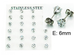 HY Stainless Steel 316L Small Crystal Stud-HY21E0029HID