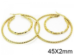 HY Stainless Steel 316L Snap Post Hoop Earrings-HY58E0950KL