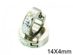 HY Stainless Steel 316L Huggie Hoop Earrings-HY58E0590INH