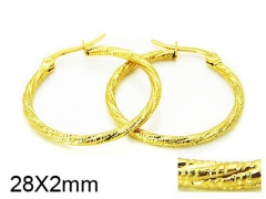 HY Stainless Steel 316L Hollow Hoop Earrings-HY58E0860IL