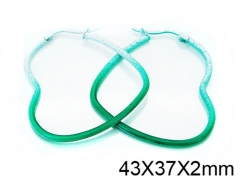 HY Stainless Steel 316L Snap Post Hoop Earrings-HY08E0090JA