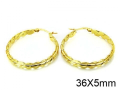 HY Stainless Steel 316L Snap Post Hoop Earrings-HY64E0107KY