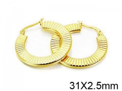 HY Stainless Steel 316L Hollow Hoop Earrings-HY58E0973JB