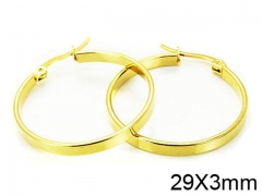 HY Stainless Steel 316L Snap Post Hoop Earrings-HY58E0837I5