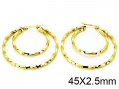 HY Stainless Steel 316L Snap Post Hoop Earrings-HY58E0915KL