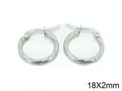 HY Stainless Steel 316L Snap Post Hoop Earrings-HY58E1196IQ