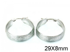 HY Stainless Steel 316L Snap Post Hoop Earrings-HY64E0106LX