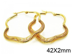 HY Stainless Steel 316L Hollow Hoop Earrings-HY58E0676KR