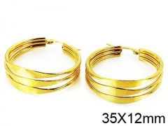 HY Stainless Steel 316L Snap Post Hoop Earrings-HY58E0926NW