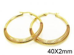 HY Stainless Steel 316L Hollow Hoop Earrings-HY58E0679KB