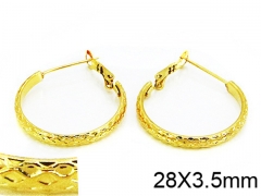 HY Stainless Steel 316L Snap Post Hoop Earrings-HY58E1026ILW